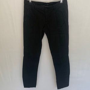 Obakki Tapered Canvas Stretch Black Pants Size 10